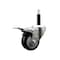 Service Caster 3'' Black Poly Swivel 3/4'' Expanding Stem Caster Total Lock Brake SCC-EXTTL20S314-PPUB-BLK-34 - alternate 1